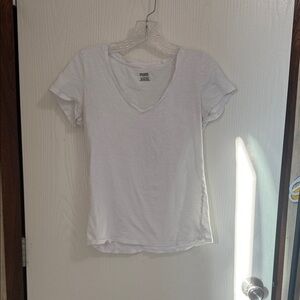 PINK Victoria's Secret White V-Neck Tee
